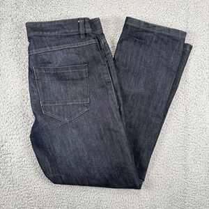 Next Jeans Mens 32 S (fit 33x29) Straight Fit‎ Dark Blue Button Fly